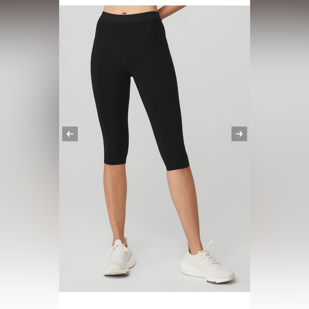 ALO Yoga Alosoft High-Waist Iconic 90's Capri-blk-NWT